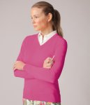 Glenmuir Ladies V Neck Cotton Sweater
