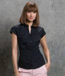 Kustom Kit Ladies Cap Sleeve V Neck Continental Blouse