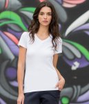 SF Ladies Feel Good V Neck Stretch T-Shirt