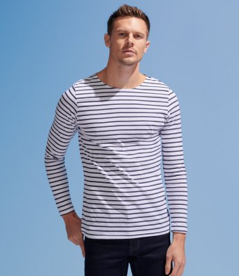 SOL'S Marine Long Sleeve Stripe T-Shirt