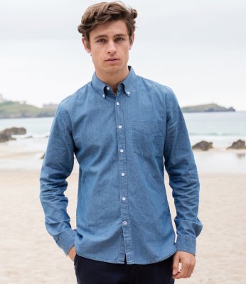 Front Row Classic Long Sleeve Chambray Shirt