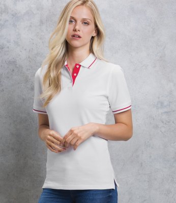 Kustom Kit Ladies St Mellion Tipped Cotton Piqu Polo Shirt