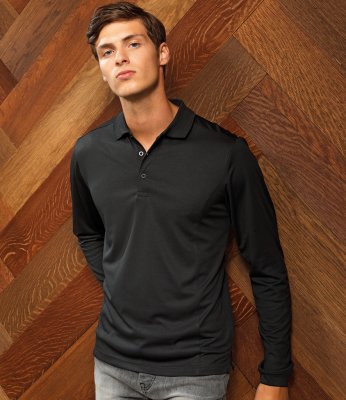 Premier Long Sleeve Coolchecker Piqu Polo Shirt