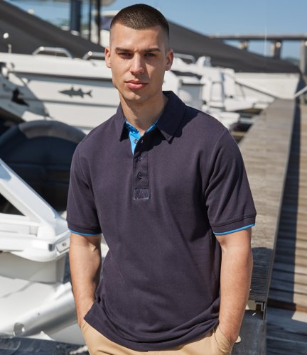 FR200 Front Row Contrast Cotton Piqu Polo Shirt
