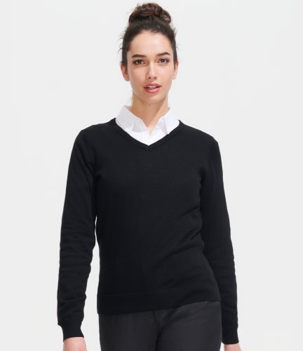 90010 SOL'S Ladies Galaxy Cotton Acrylic V Neck Sweater