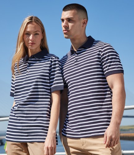 FR230 Front Row Striped Jersey Polo Shirt