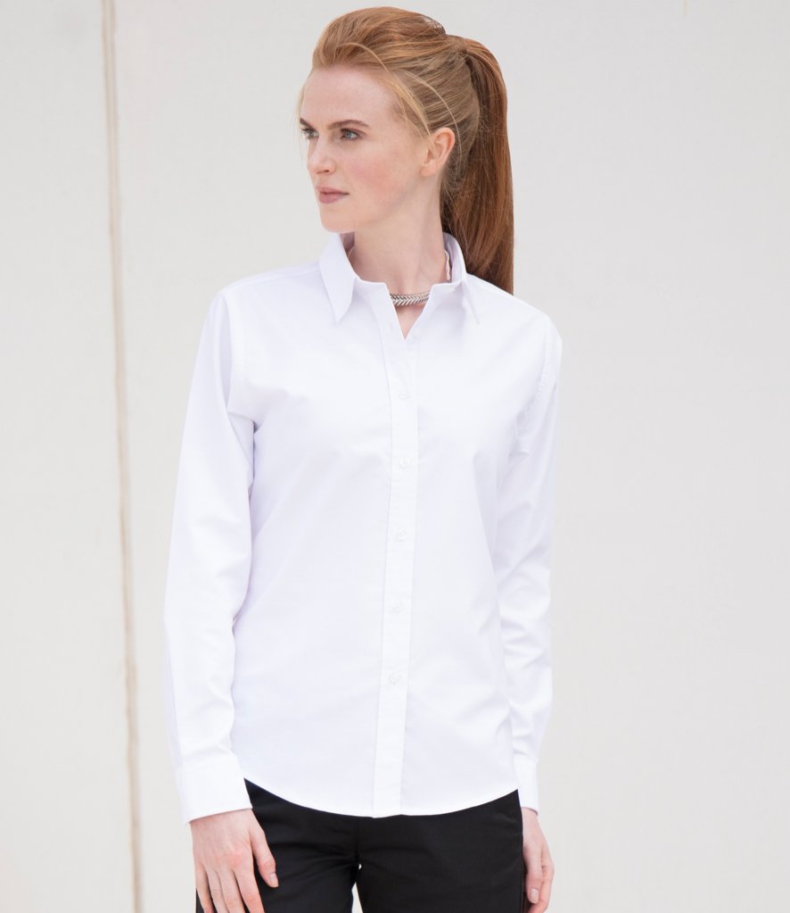 Henbury Ladies Long Sleeve Classic Oxford Shirt | Logo World Designs Ltd